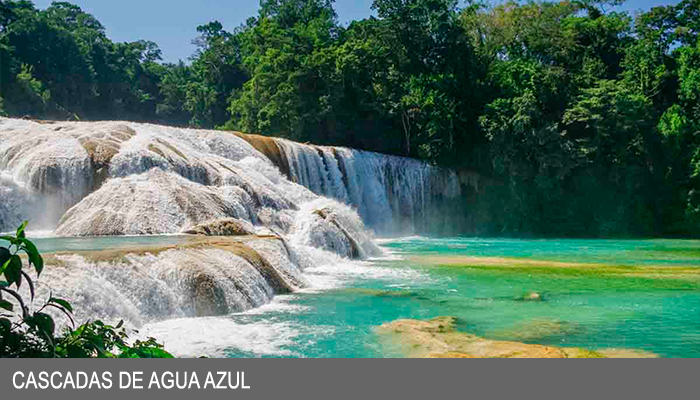 Las Cascadas de Agua Azul en chiapas Mexico  paquete 5 dias desde 10160 pesos mexicanos